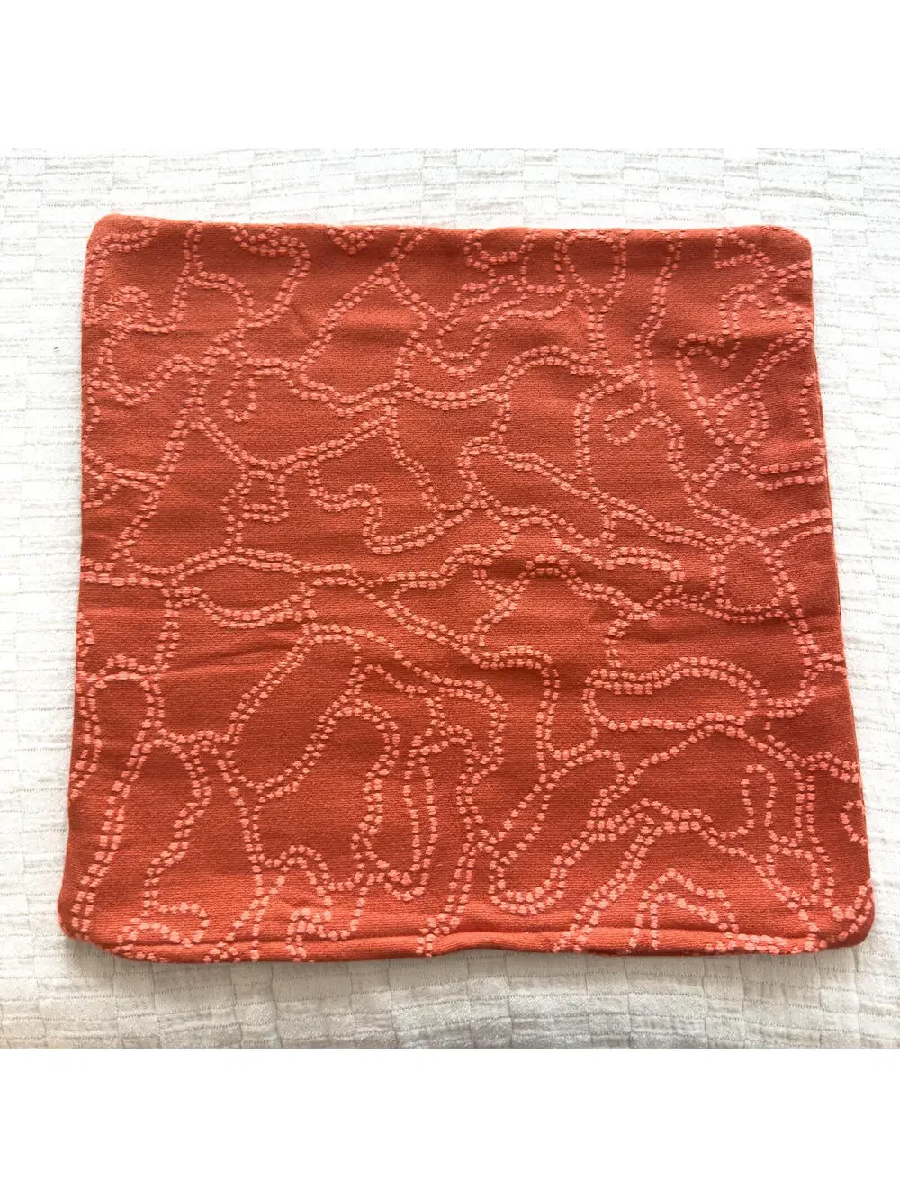NEW IKEA GULDFLY Rust Orange Pink Textured Woven Cushion Cover 20x20